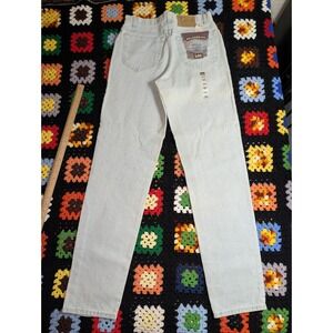Vintage Lee USA Made Mens 32x35 Stone Wash Distressed‎ Stain Relaxed Jeans NWT